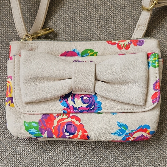 Betsey Johnson Cream and Multicolor Floral Crossbody Bag - Picture 4 of 14